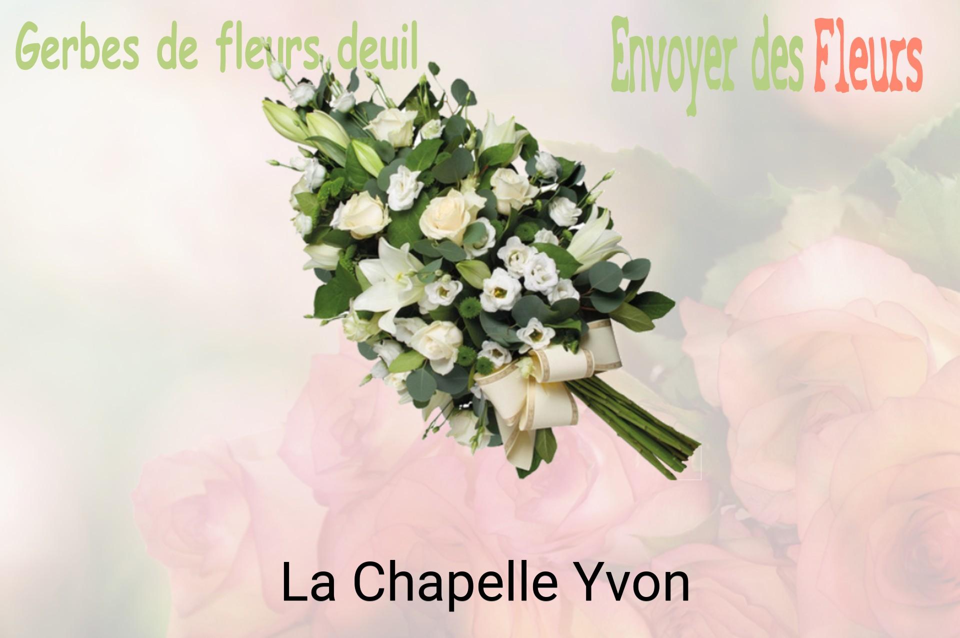 Gerbe de fleurs de deuil livrée à La Chapelle-Yvon